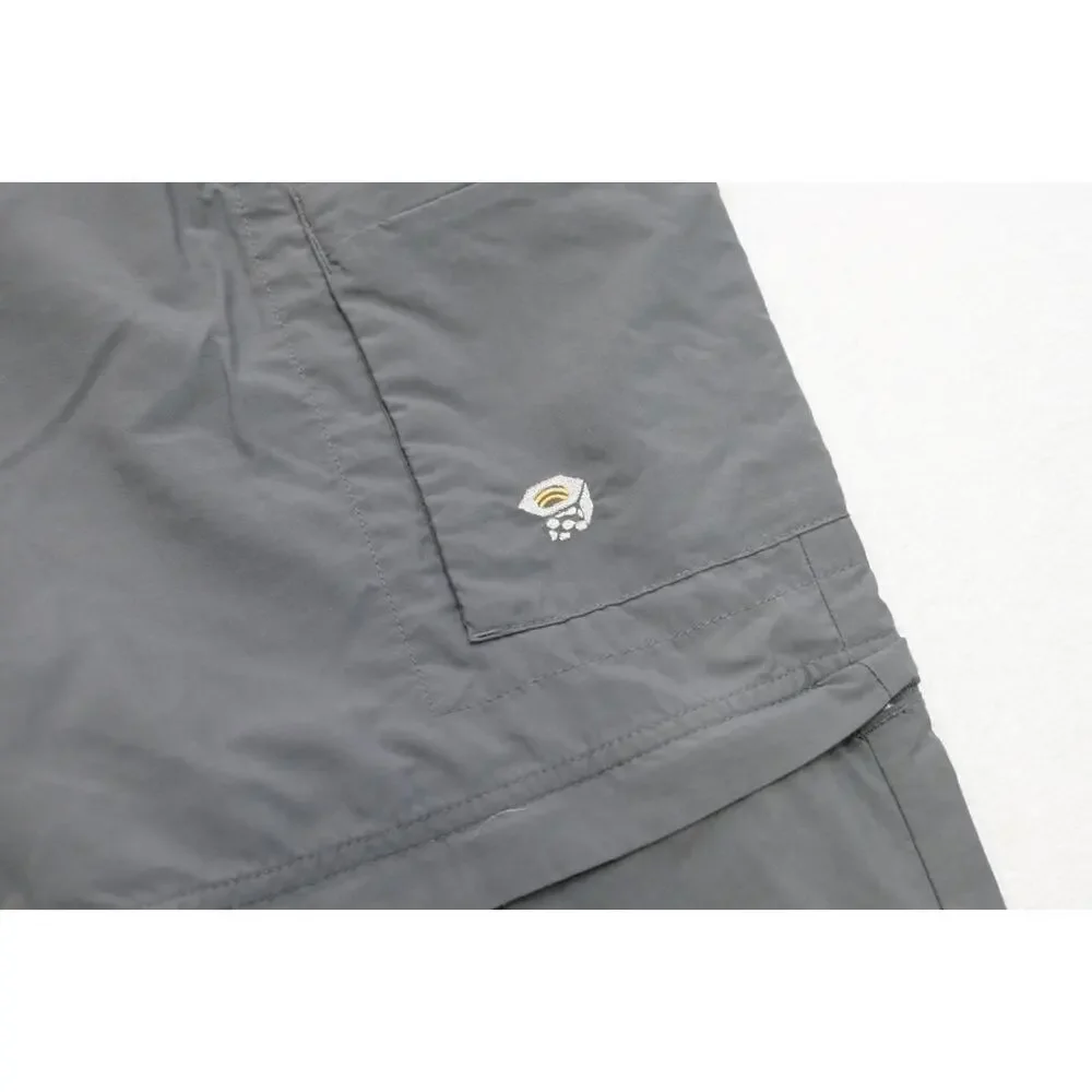 Mountain Hardwear Convertible Cargo Pants Hiking Trekking Gray Womens Sz 12 x 32
